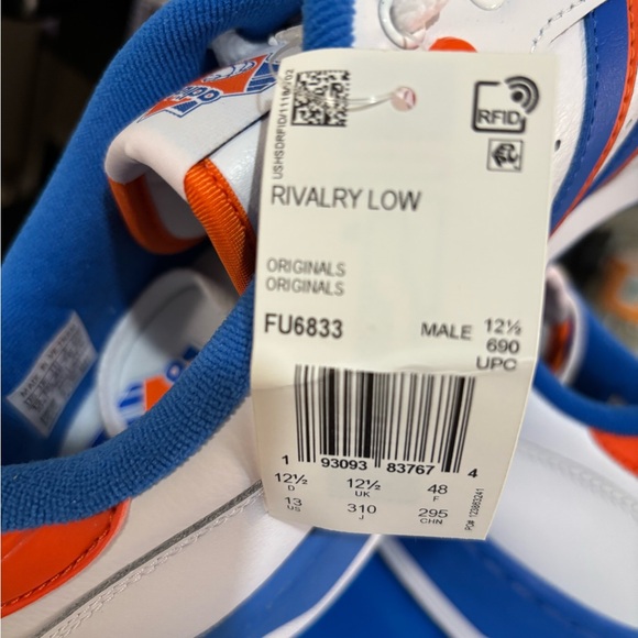 Adidas Rivalry Low in White, Blue, and Orange - Picture 9 of 16